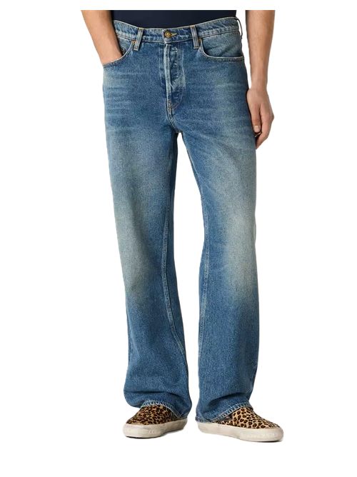 Jeans loose dal lavaggio medio di colore blu Golden Goose | GMP01636.P000621.50100BLUE